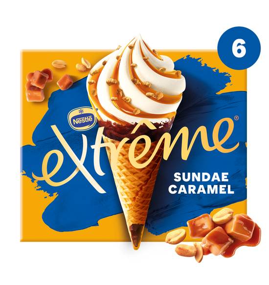 Nestlé - Glace cône extrême (sundae caramel)