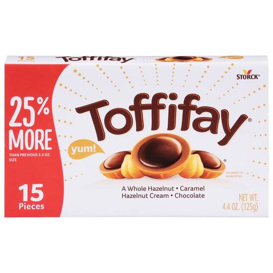 Toffifay Hazelnut Chocolate Caramel Candy Box (15 ct)
