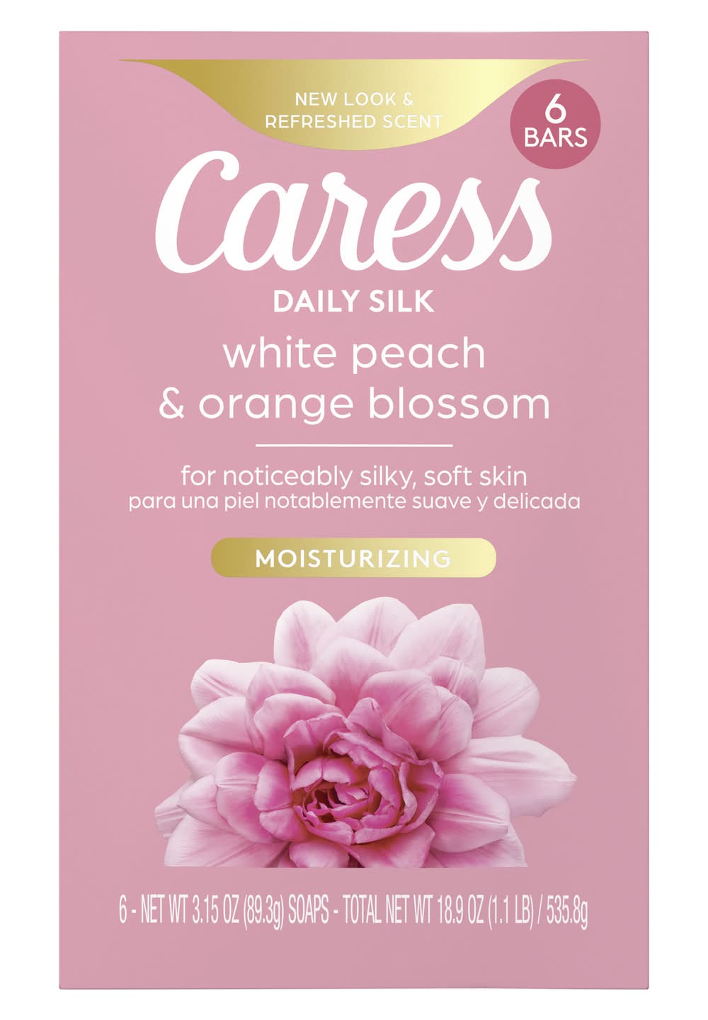 Caress Daily Silk White Peach & Orange Blossom Beauty Bar (1.18 lbs)