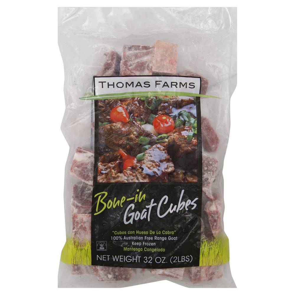 Thomas Farms Free Range Bone-In Goat Cubes (2 lbs)