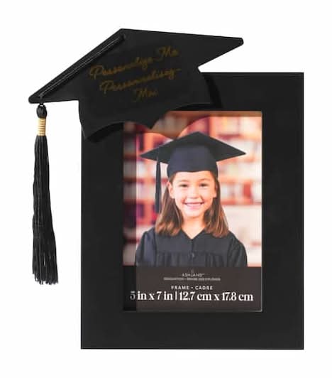 5" X 7" Black Customizable Tabletop Frame With Hat, Graduation By Ashland