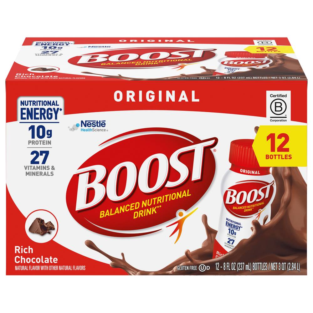 Boost Original Chocolate Balanced Nutritional Drink (8 fl oz, 12 ct)