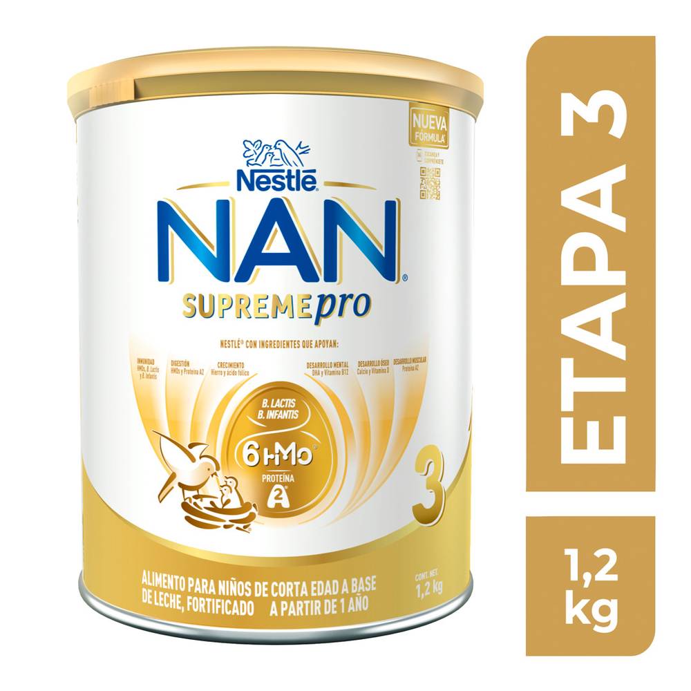 NAN · Fórmula supreme pro etapa 3 (1,2 kg)