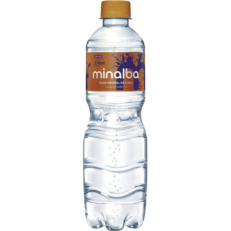 Minalba água mineral com gás (510 ml)