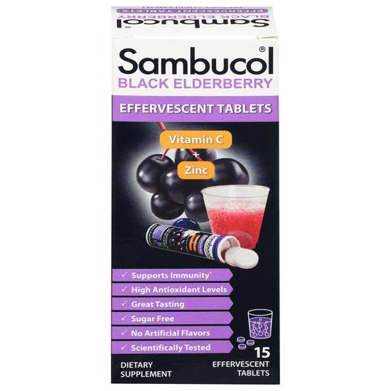 Sambucol Vitamin C & Zinc Black Elderberry (15 ct)