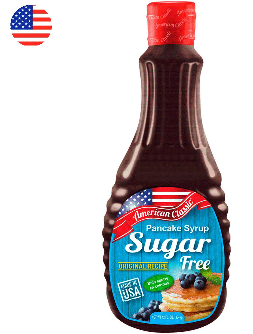 American Classic · Jarabe sin azúcar para pancakes (364 g)