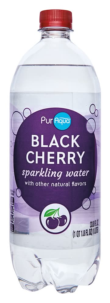 PurAqua Black Cherry Sparkling Flavored Water