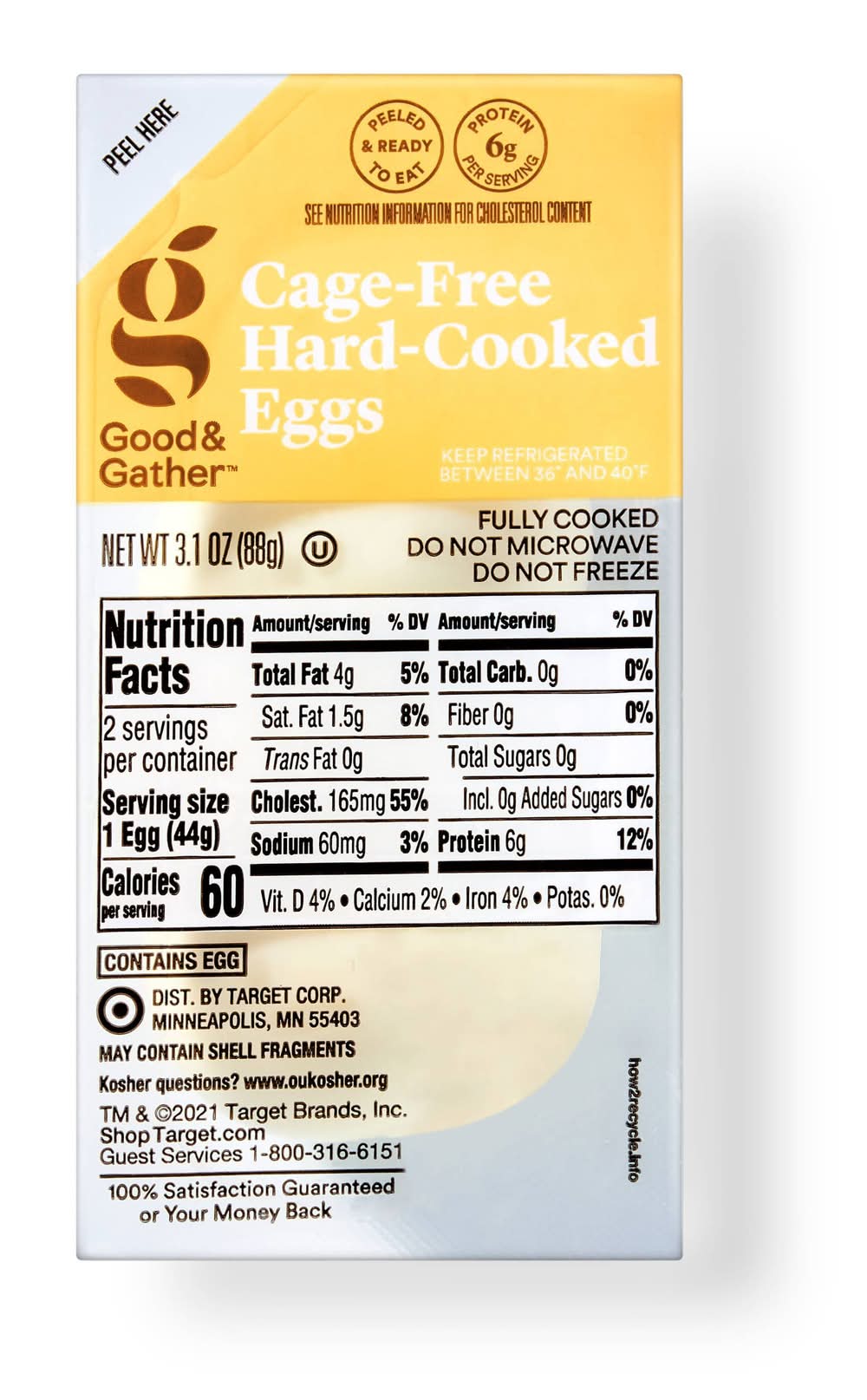Good & Gather Cage-Free Hard Cooked Eggs (3.1 oz)