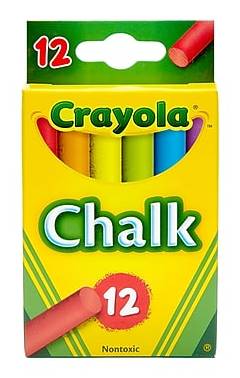 Crayola Drawing Chalk, Assorted Colors, 12/Box (51-0816)