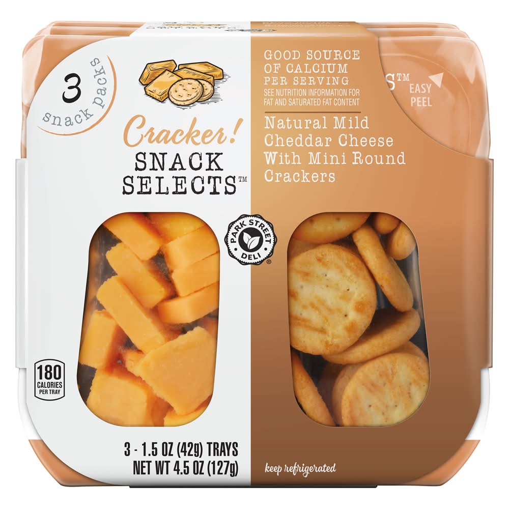 Park Street Snack Selects Deli Mild Cheddar Cracker (3 x 1.5 oz)
