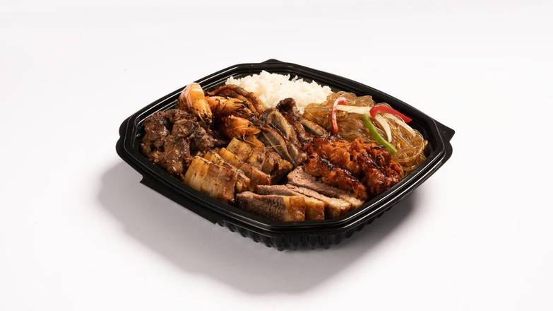 4 Meats, 3 Sides, and Steamed Rice