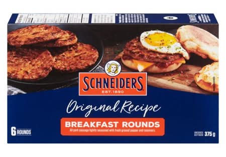Schneider Original Recipe Breakfast Sausage Rounds (375 g, 6 ct)