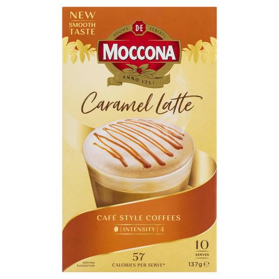Moccona Cafe Classics Caramel Latte Sachets 10 pack