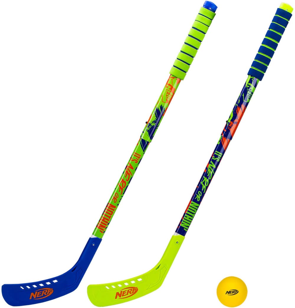 Nerf Proshot Kids Hockey Sticks + Ball Set (Multi)