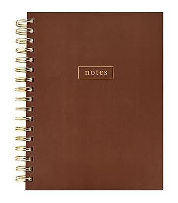Èccolo Hardcover Journal, Narrow Ruled, Brown, 150 Pages (ST514)