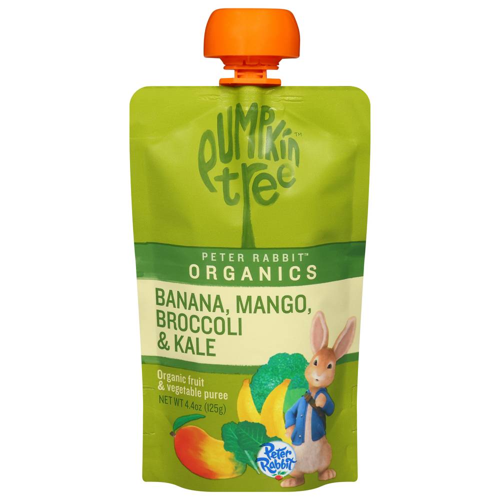 Pumpkin Tree Peter Rabbit Organic Baby Food, Mango, Broccoli & Kale (4.4 oz)