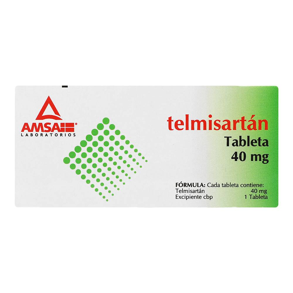 Amsa telmisartán tabletas 40 mg (28 piezas)