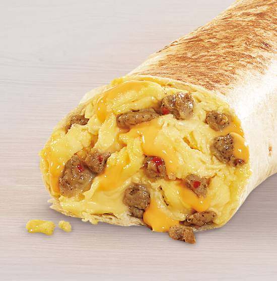 Cheesy Toasted Breakfast Burrito Sausage