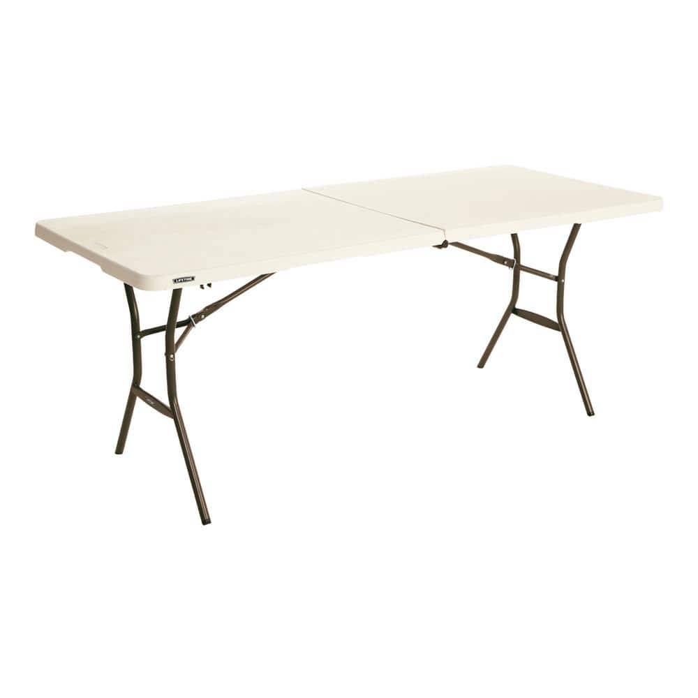 Lifetime Fold-In-Half Table: Almond, 6 Ft