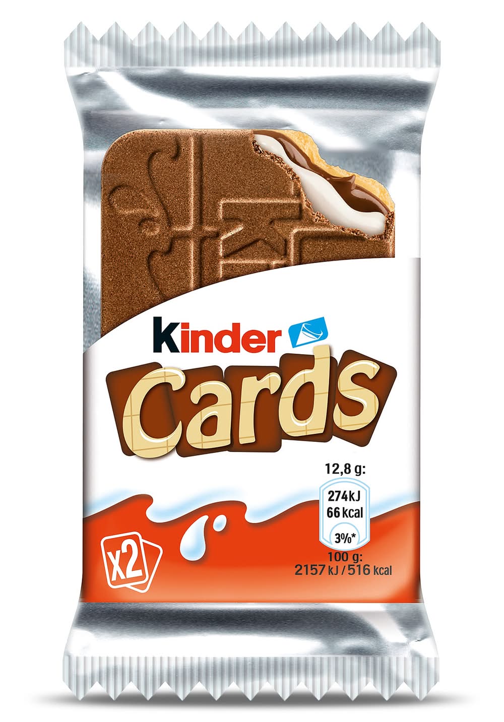 Obleas Con Doble Relleno Cards Kinder Bolsa 26 G