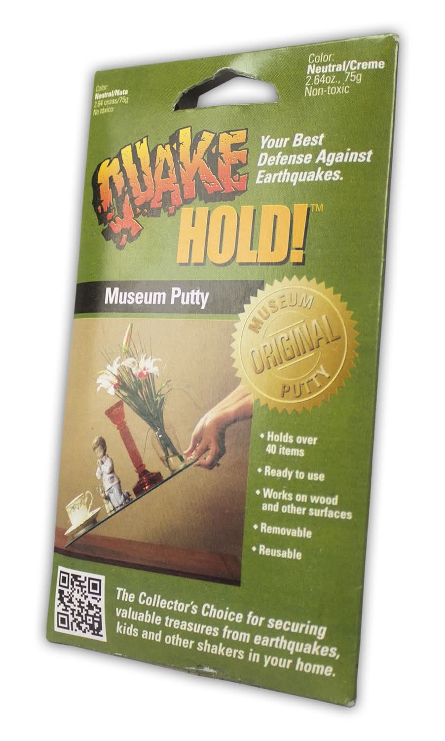 Quake Hold Ready America Matte Cream/Neutral Removable Museum Putty 1 Lb 1 Pk