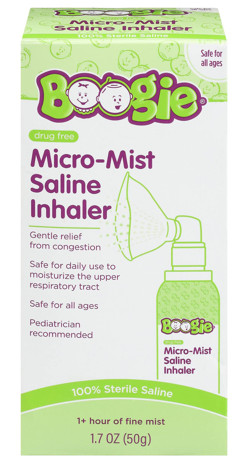 Boogie Micro-Mist Saline Inhaler (1.7 oz)