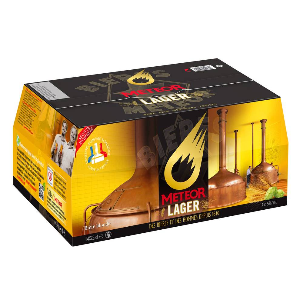 Meteor - Bière blonde lager (24 pièces, 250 ml)