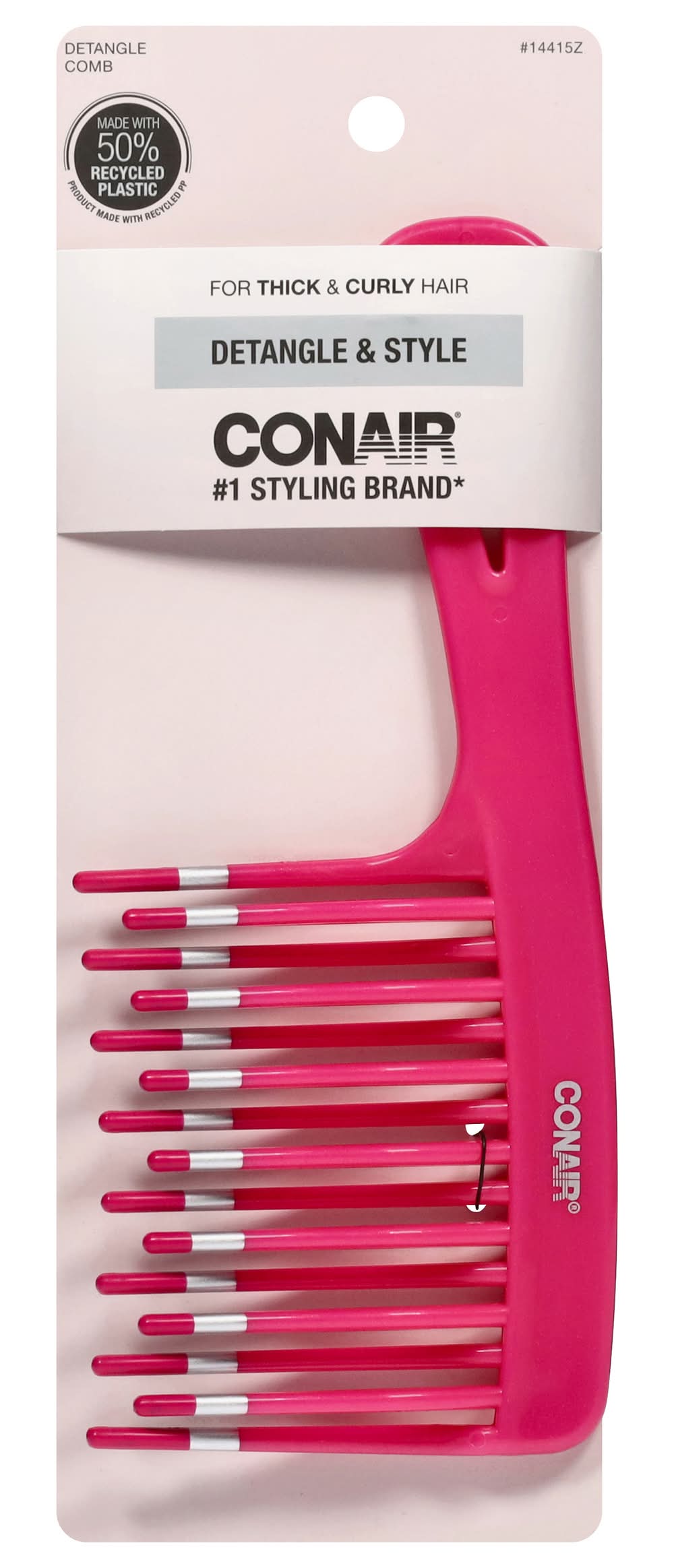 Conair Detangle & Style Comb, Red (50 g)