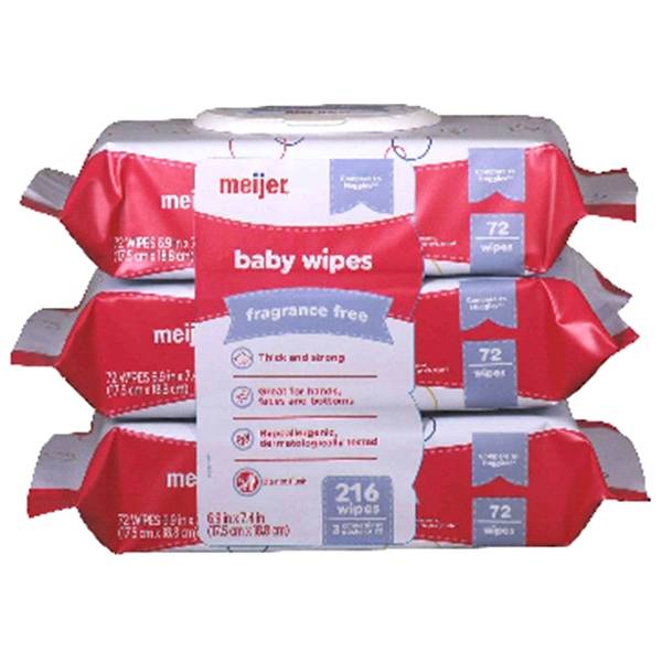 Meijer Fragrance Free Baby Wipes (216 ct)
