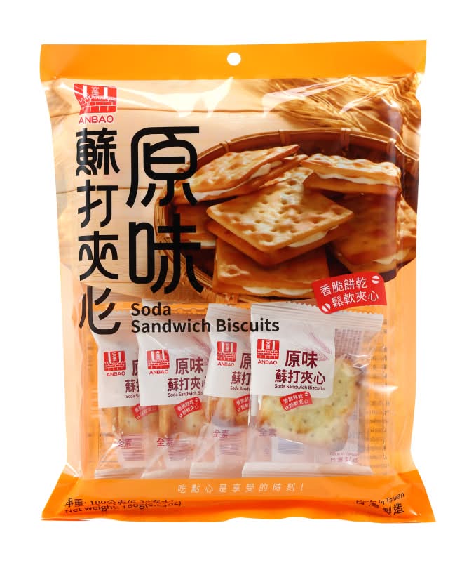 安堡-原味蘇打夾心餅乾(180g/包)