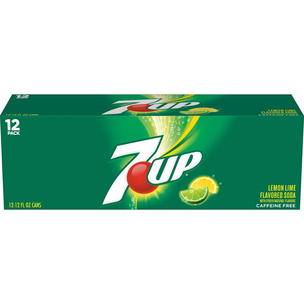 7UP Soda Cans Lemon Lime 12 fl oz (12 oz x 12 ct)