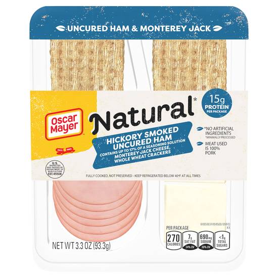 Oscar Mayer Natural Hickory Smoked Uncured Ham & Monetary Jack Cheese