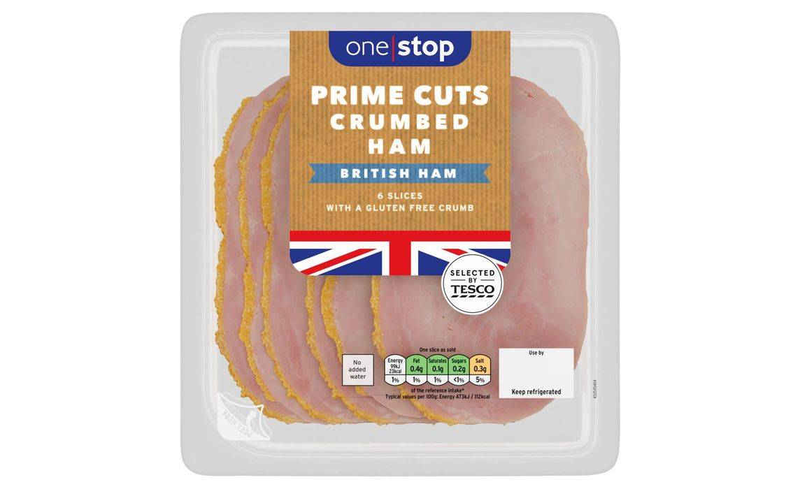 Tesco Prime Cuts Crumbed Ham 6 Slices 120g (392521)