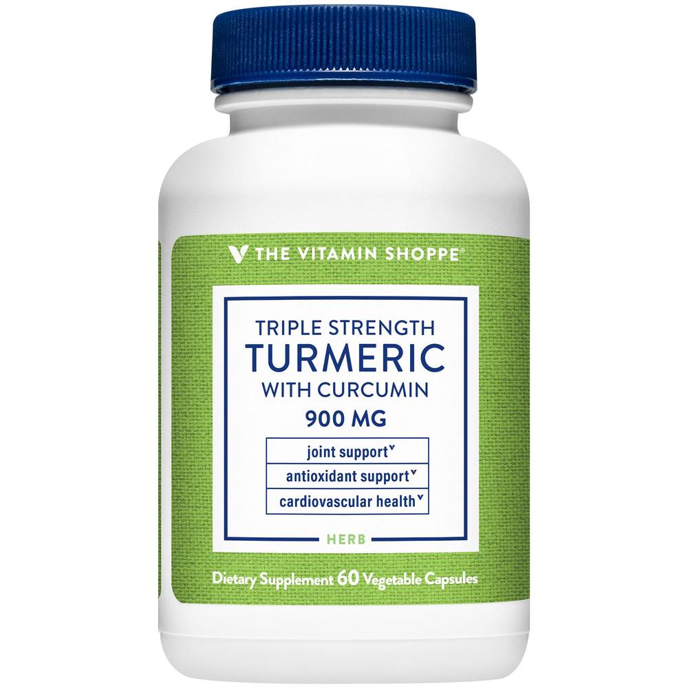The Vitamin Shoppe Triple Strength Turmeric With Curcumin Vegetarian Capsules