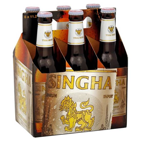 Singha Premium Import Lager Beer (6 ct, 12 fl oz)