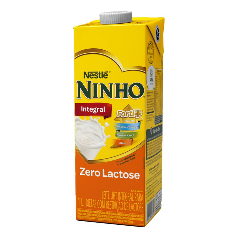 Leite UHT integral Ninho Forti+ zero lactose