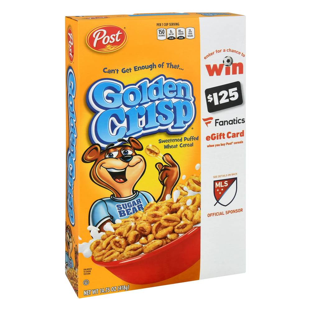 Golden Crisp Sweetened Puffed Wheat Cereal