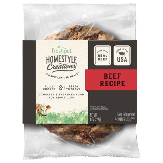 Freshpet Homestyle Creations Natural Beef Recipe Patties Adult Dog Food (2 ct)