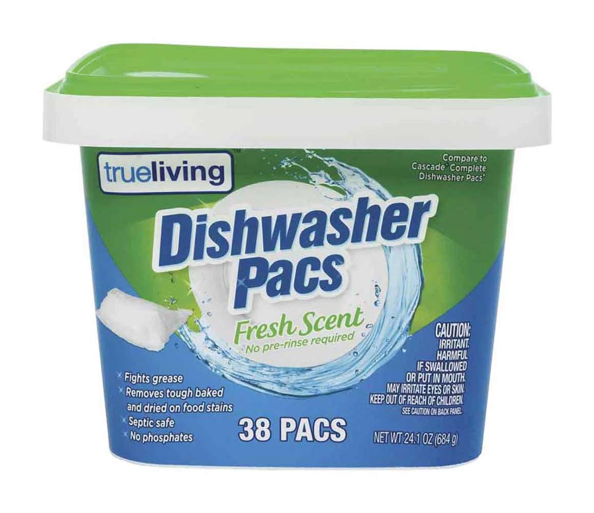 True Living Automatic Dishwasher Pacs Fresh Scent 38 Ct