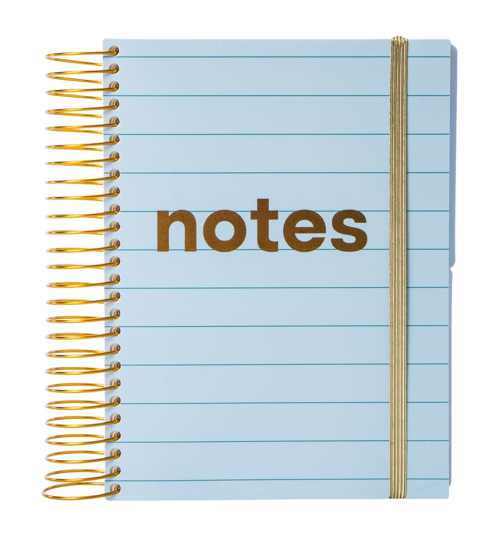 Single Wire Spiral Notebook 6in x 8.25in Medium Blue