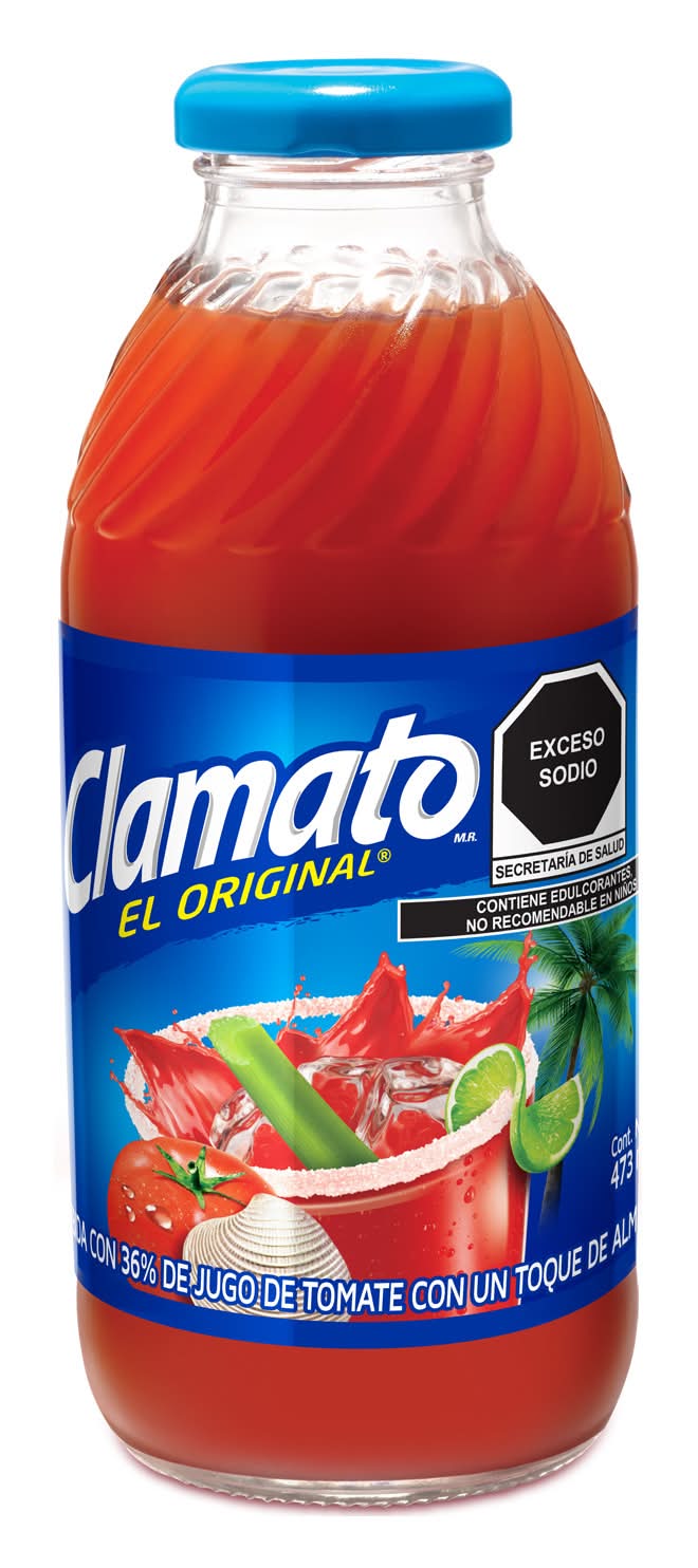 Clamato · Cóctel con jugo de tomate y almeja (473 ml)