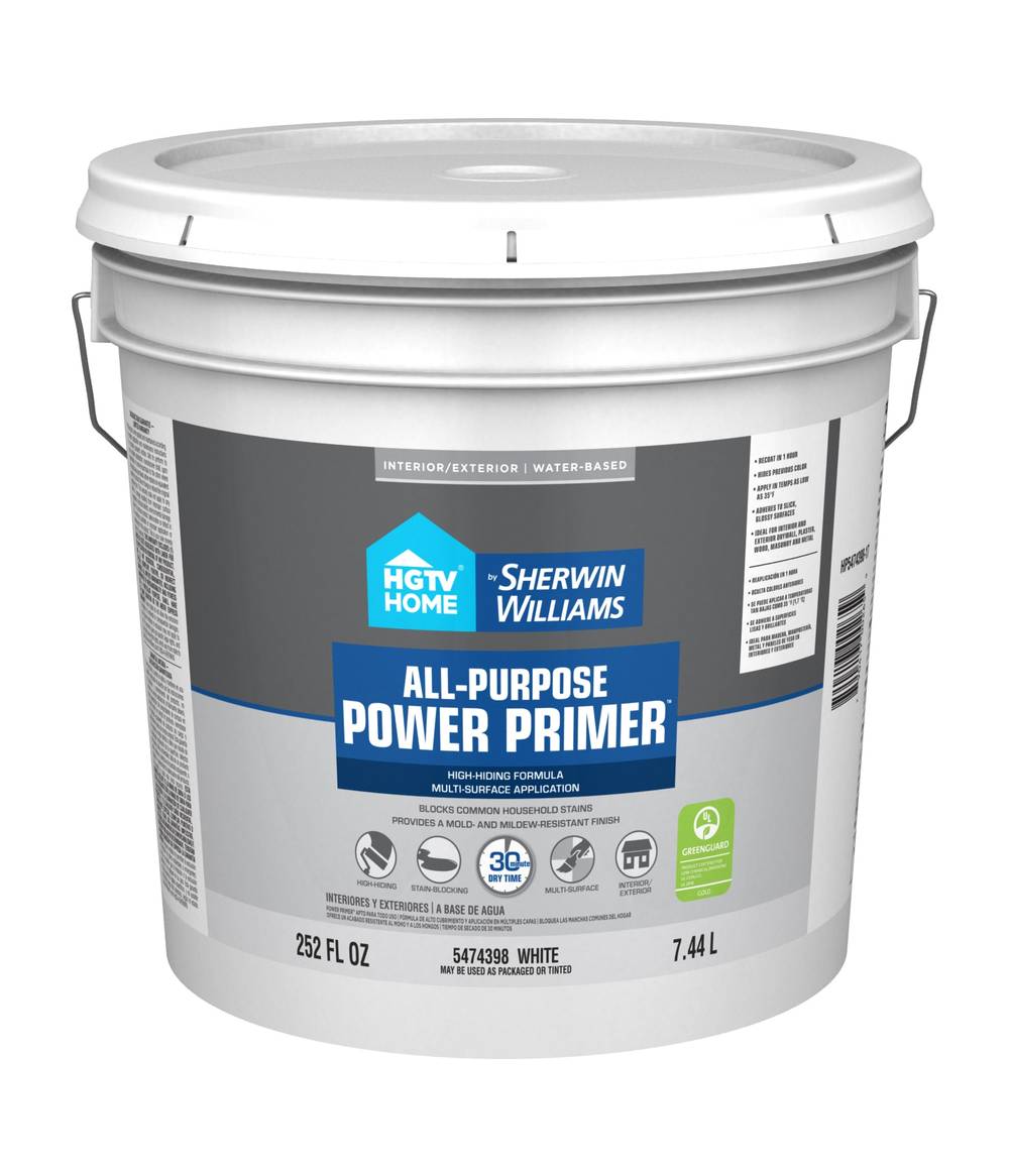 HGTV Home By Sherwin Williams All Purpose Power Interior Exterior Ceiling Primer, White