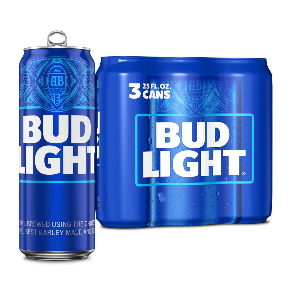 Bud Light Domestic Light Lager Beer (3 x 1.63 lbs)