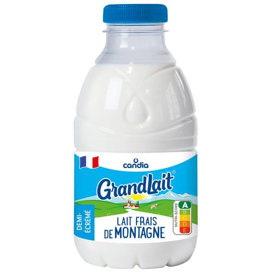 Candia - Grandlait lait frais de montagne demi-écrémé (500 ml)