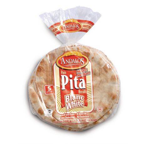 Andalos pain pita blanc moyen (300 g) - medium white pita bread (300 g)