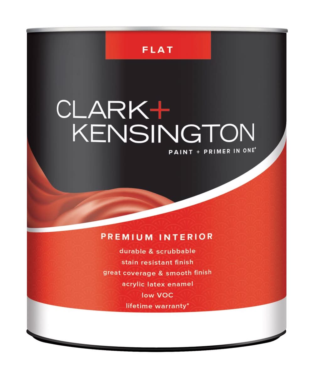 Clark+Kensington Flat Designer White Paint + Primer Interior 1 Qt