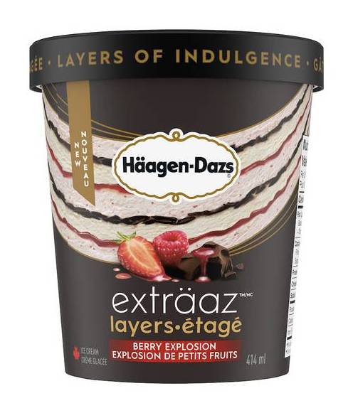 Haagen-Dazs Extraaz Layers explosion de baise/Berry Explosion 414ml