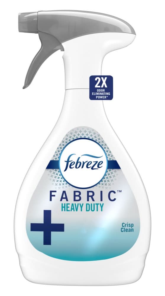 Febreze Heavy Duty Odor Eliminator Spray 27 -fl oz Crisp Clean Fabric Deodorizer