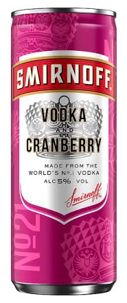 Smirnoff No.21 Vodka & Cranberry Ready To Drink Premix Wine (0.25L)