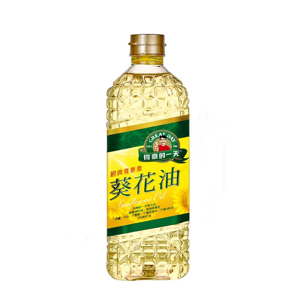 得意的一天100％葵花油1L <1L公升 x 1 x 1Bottle瓶>